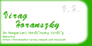 virag horanszky business card